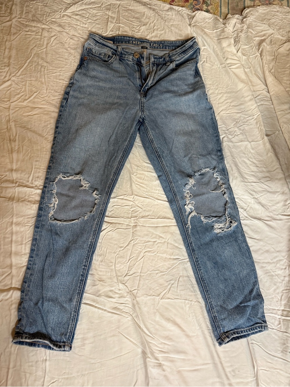American Eagle Outfitters Vintage Light Blue Ripped Boyfriend Jeans